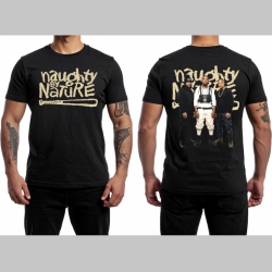 Naughty by Nature - čierne pánske tričko 100%bavlna Naughty by Nature - čierne pánske tričko 100%bavlna